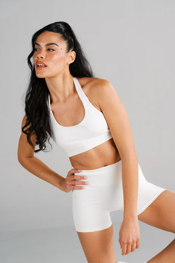 Backless Top & Mid-Rise Shorts (Pure Ivory)