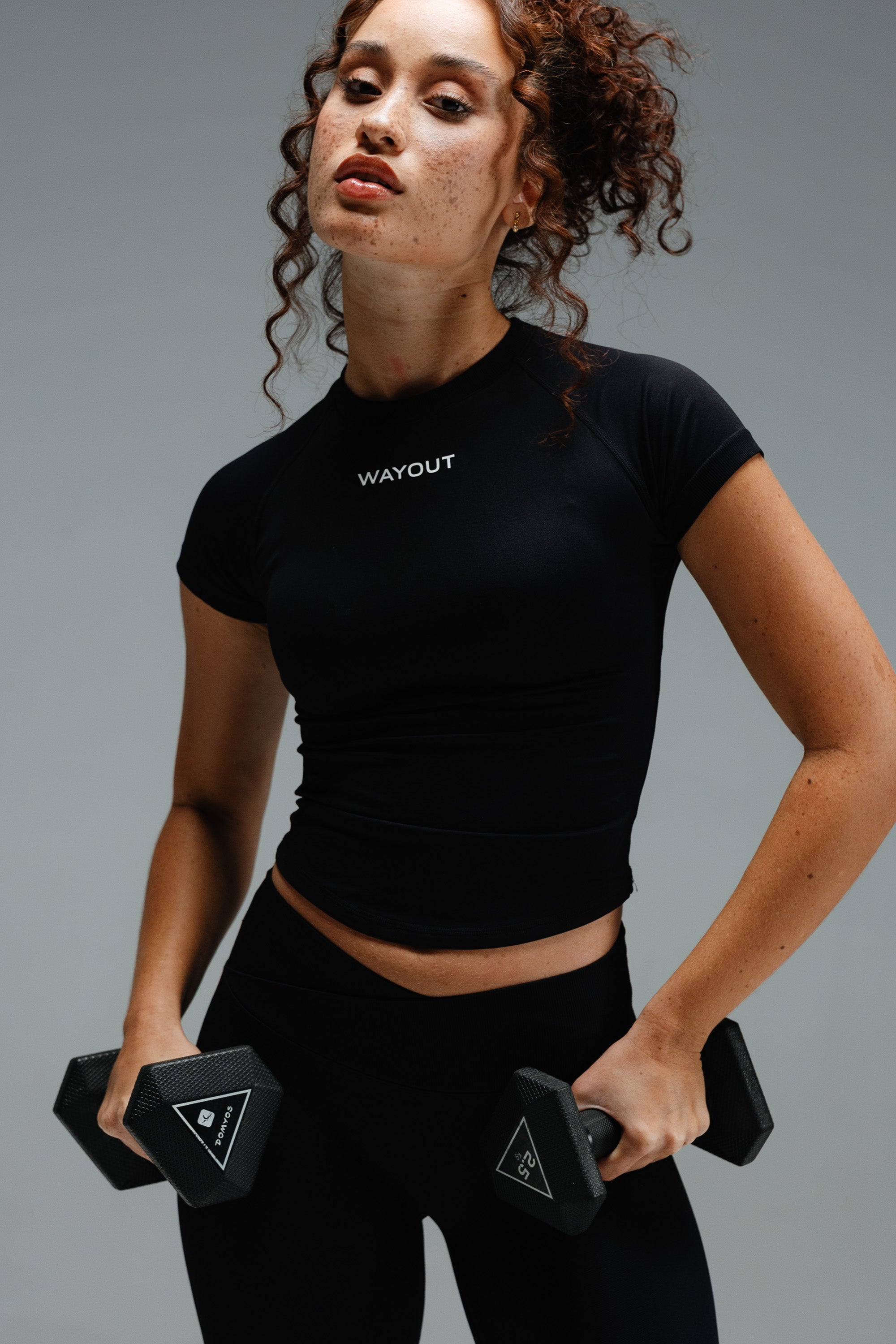 Sculpt Seamless Top & V Waist Flare Pants (Black Onyx)