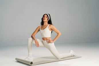 Corset-Form Top & Sculpt Mid-Rise Leggings (Soft Pearl)